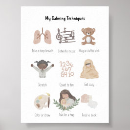 Waterverf Mijn Kalmerende Technieken Grafiek Poste Poster