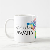 Waterverf Mijn wereld door model geïllustreerd Koffiemok (Links)