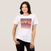 Waterverf Milaan Italië Duomo di Milano Travel Art Tri-Blend Shirt (Voorkant volledig)