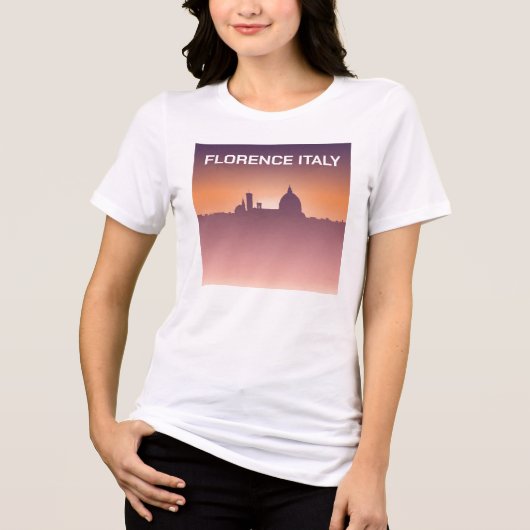 Waterverf Milaan Italië Duomo di Milano Travel Art Tri-Blend Shirt (Voorkant)