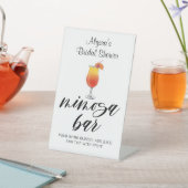 Waterverf Mimosa Bar Teken Reclamebord Met Voetstuk (Insitu)