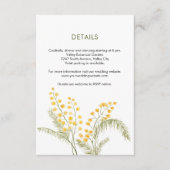 Waterverf Mimosa Bloemen Leuke Lente bruiloft Informatiekaartje (Voorkant)