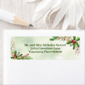 Waterverf Mingle Kerstfeestdag — Retouradres Etiket (Insitu)