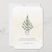Waterverf Mini-kerstboom Joyous Blessings Feestdagenkaart (Voorkant)