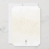 Waterverf Mini-kerstboom Joyous Blessings Feestdagenkaart (Achterkant)