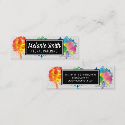 Waterverf Mini Visitekaartje (Voorkant / Achterkant)