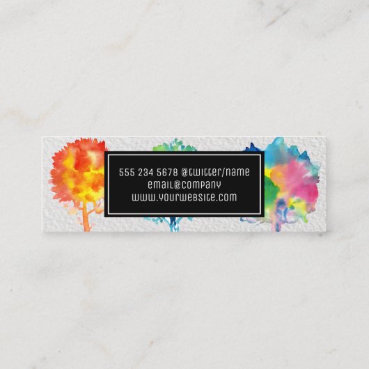 Waterverf Mini Visitekaartje (Achterkant)