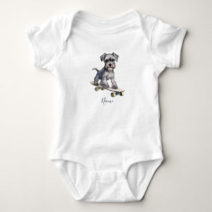 Waterverf Miniature Schnauzer Baby Body Romper