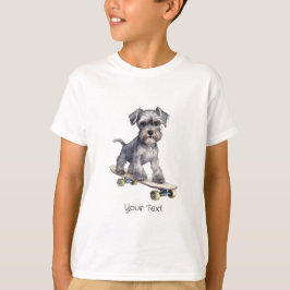 Waterverf Miniatuur Schnauzer Boy T-shirt