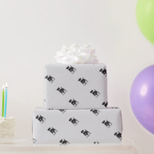 Waterverf Miniatuur Schnauzer Hond Huisdier Cadeaupapier