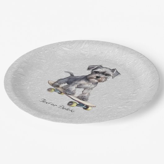 Waterverf Miniatuur Schnauzer Papier Bord (Gekanteld)