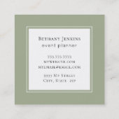 Waterverf minimaal groen Visitekaartje (Achterkant)