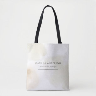 Waterverf minimale abstracte elegant eenvoudig tote bag