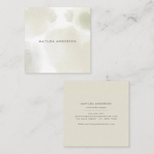 Waterverf minimale abstracte elegant eenvoudig vierkante visitekaartje