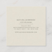 Waterverf minimale abstracte elegant eenvoudig vierkante visitekaartje (Achterkant)