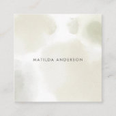 Waterverf minimale abstracte elegant eenvoudig vierkante visitekaartje (Voorkant)