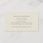 Waterverf minimale abstracte elegant eenvoudig visitekaartje (Achterkant)