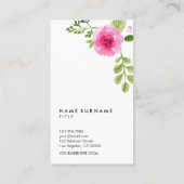 Waterverf - minimale moderne pasta - verticaal visitekaartje (Achterkant)