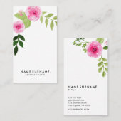 Waterverf - minimale moderne pasta - verticaal visitekaartje (Voorkant / Achterkant)