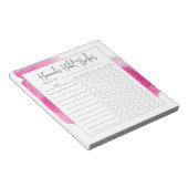 Waterverf Minimale Script Habit Tracker-toetsenblo Notitieblok (Schuin)