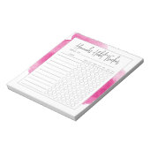 Waterverf Minimale Script Habit Tracker-toetsenblo Notitieblok (Linkerzijde)