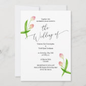 Waterverf minimale uitnodiging tot tulpweddenschap (Voorkant)