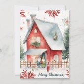 Waterverf Minimalist Santa Corporate Christmas Feestdagenkaart (Voorkant)