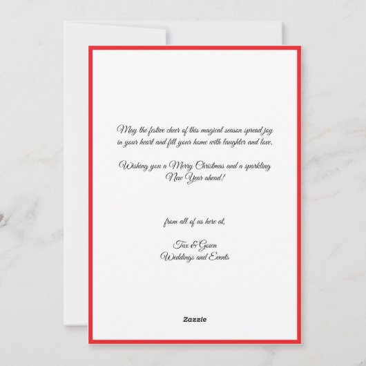 Waterverf Minimalist Santa Corporate Christmas Feestdagenkaart (Achterkant)