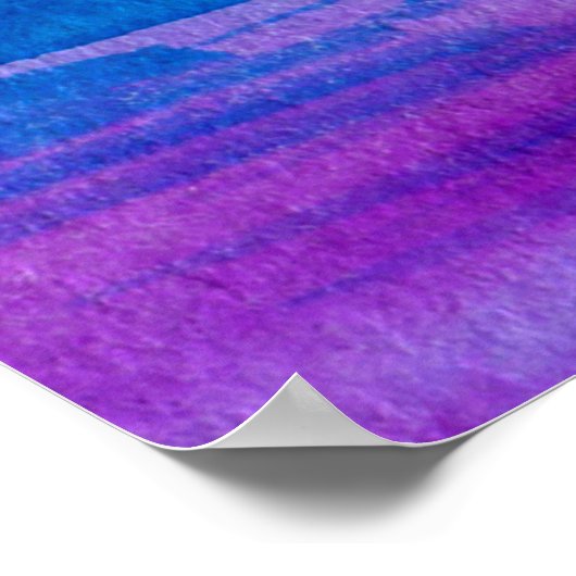 Waterverf - minimalistisch abstract landschap : ze poster (Hoek)