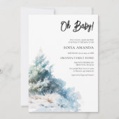 Waterverf minimalistisch Baby shower Kaart (Voorkant)