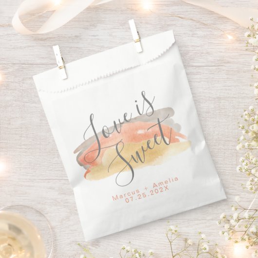  Waterverf minimalistisch huwelijk Bedankzakje (Geknipt)