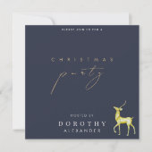 Waterverf minimalistisch rendier kerstfeest kaart (Voorkant)