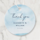 Waterverf Minimalistisch Script Dank u bruiloft Bedankjes Labels (Voorkant)