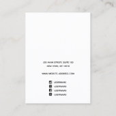 Waterverf Minimalistisch Waterverf Veroorbaar beel Visitekaartje (Achterkant)