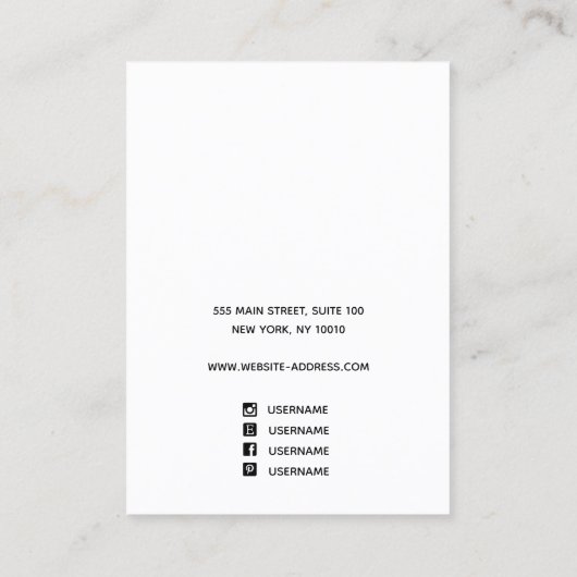 Waterverf Minimalistisch Waterverf Veroorbaar beel Visitekaartje (Achterkant)