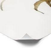 Waterverf minimalistisch Wildbloemen Art Print, Perfect Poster (Hoek)