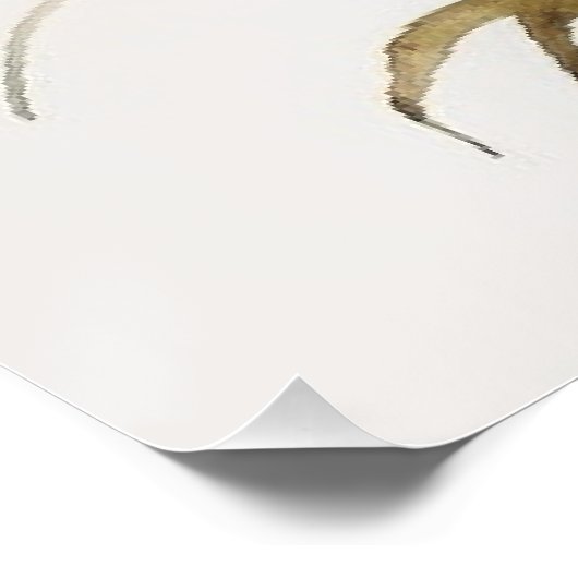 Waterverf minimalistisch Wildbloemen Art Print, Perfect Poster (Hoek)