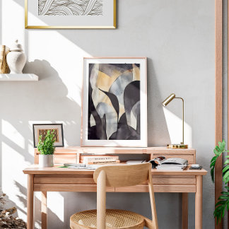 Waterverf minimalistische Boho Wall Art, Abstract Poster