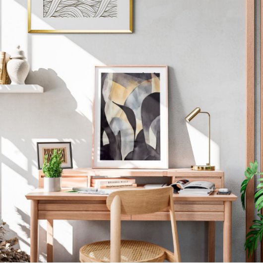 Waterverf minimalistische Boho Wall Art, Abstract Poster