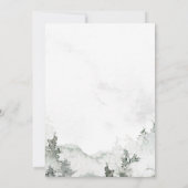 Waterverf minimalistische bos bruiloft uitnodiging (Achterkant)