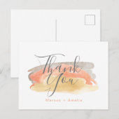 Waterverf minimalistische bruiloft Hartelijk dank Briefkaart (Voorkant / Achterkant)