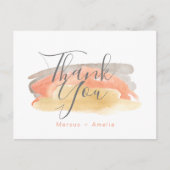 Waterverf minimalistische bruiloft Hartelijk dank Briefkaart (Voorkant)