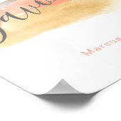 Waterverf minimalistische bruiloft voor bord Poster (Hoek)