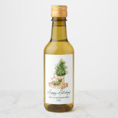 Waterverf minimalistische feestdag kalligrafie ink wijn etiket (Voorkant)