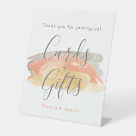  Waterverf minimalistische Huwelijkscadeaus Reclamebord Met Voetstuk