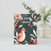 Waterverf minimalistische kerst briefkaart (Staand voorkant)