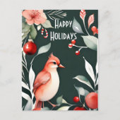 Waterverf minimalistische kerst briefkaart (Voorkant)