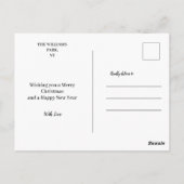 Waterverf minimalistische kerst briefkaart (Achterkant)