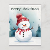 Waterverf minimalistische kerst briefkaart (Voorkant)