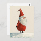 Waterverf minimalistische kerstman briefkaart (Voorkant / Achterkant)